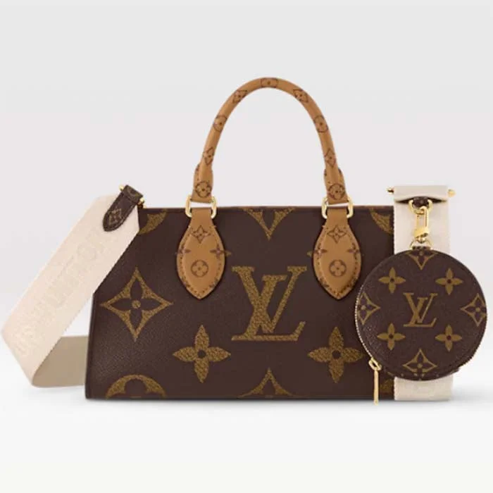 Louis Vuitton Petite Malle bags with a hard - shell structure for uniquenessLouis Vuitton LV Women OnTheGo East West Giant Monogram Monogram Reverse Coated Canvas