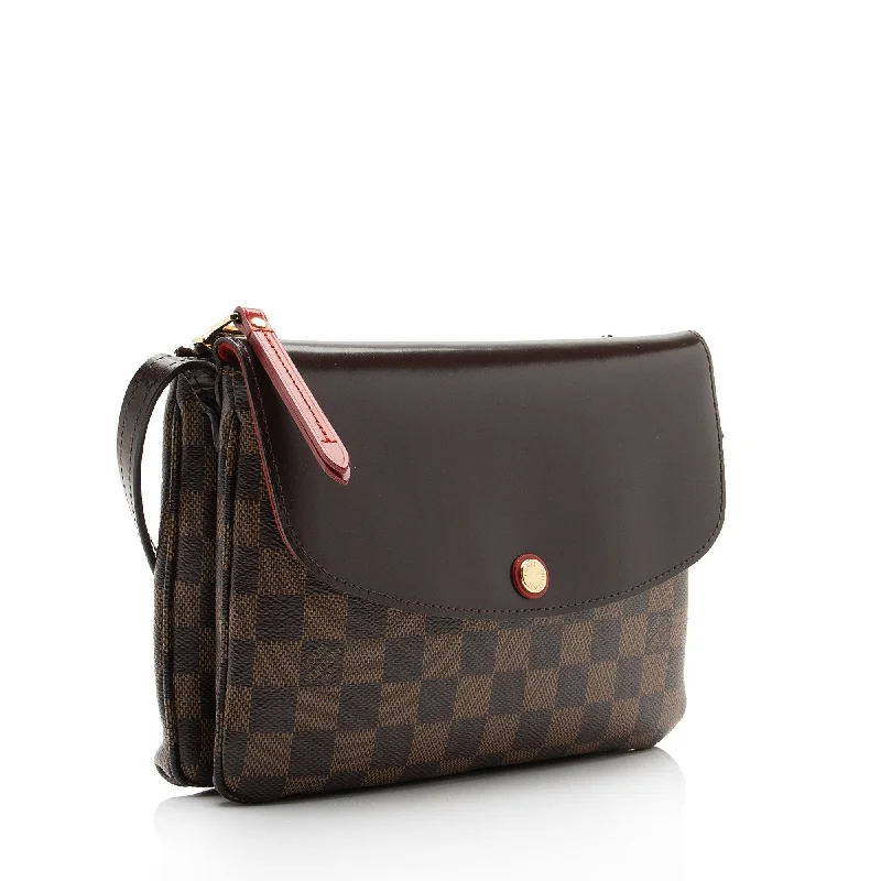 Louis Vuitton Twist bags with the iconic LV - turnlock closureLouis Vuitton Damier Ebene Twice Shoulder Bag (zW9Acm)