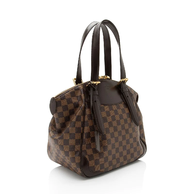 Louis Vuitton tote bags with a spacious interior and multiple pocketsLouis Vuitton Damier Ebene Verona MM Shoulder Bag (8loQOL)