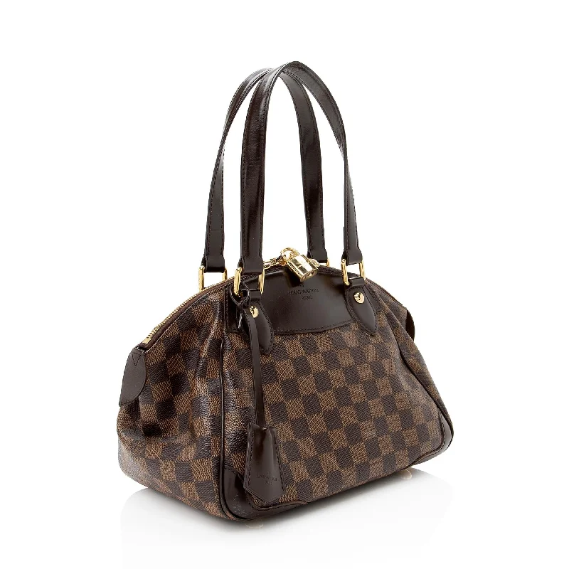 Louis Vuitton handbags with a back - zip pocket for storing valuablesLouis Vuitton Damier Ebene Verona PM Shoulder Bag (22893)