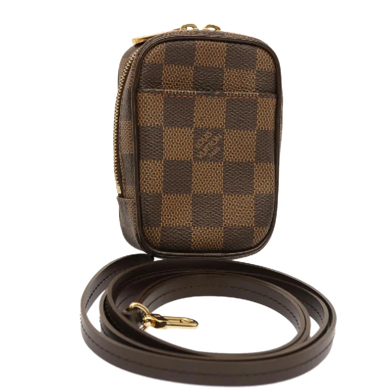 Louis Vuitton crossbody bags with a keychain holder for practicalityLOUIS VUITTON Damier Ebene Etui Okapi PM Pouch N61738 LV Auth 53164