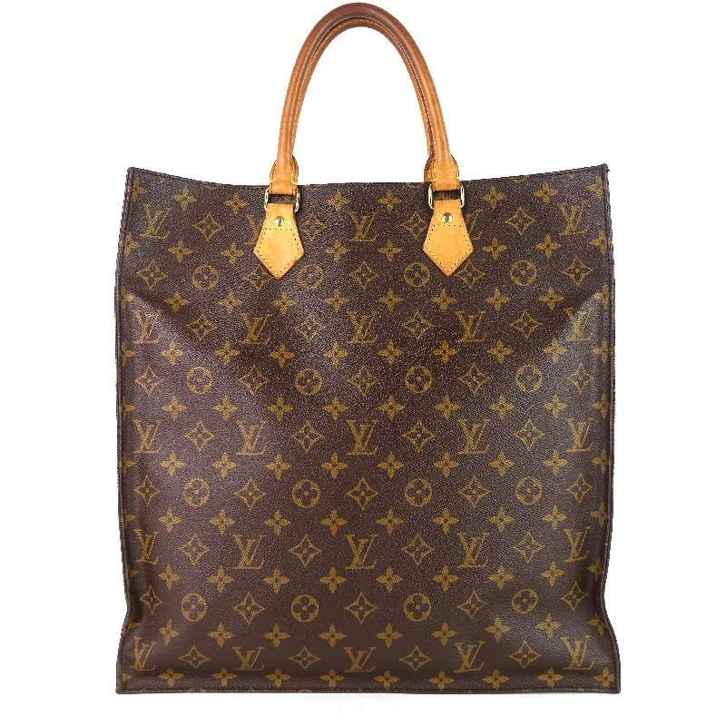 Louis Vuitton tote bags with a printed LV logo on the front for brand visibilitySac Plat GM Monogram Canvas Handbag