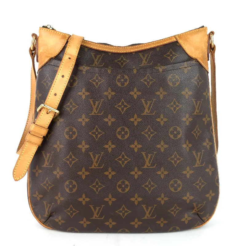 Louis Vuitton Twist bags with a crystal - embellished LV - turnlockOdeon MM Monogram Canvas Bag