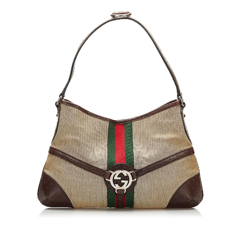 Gucci backpacks for women with a multi - pocket designGucci Reins Web Shoulder Bag