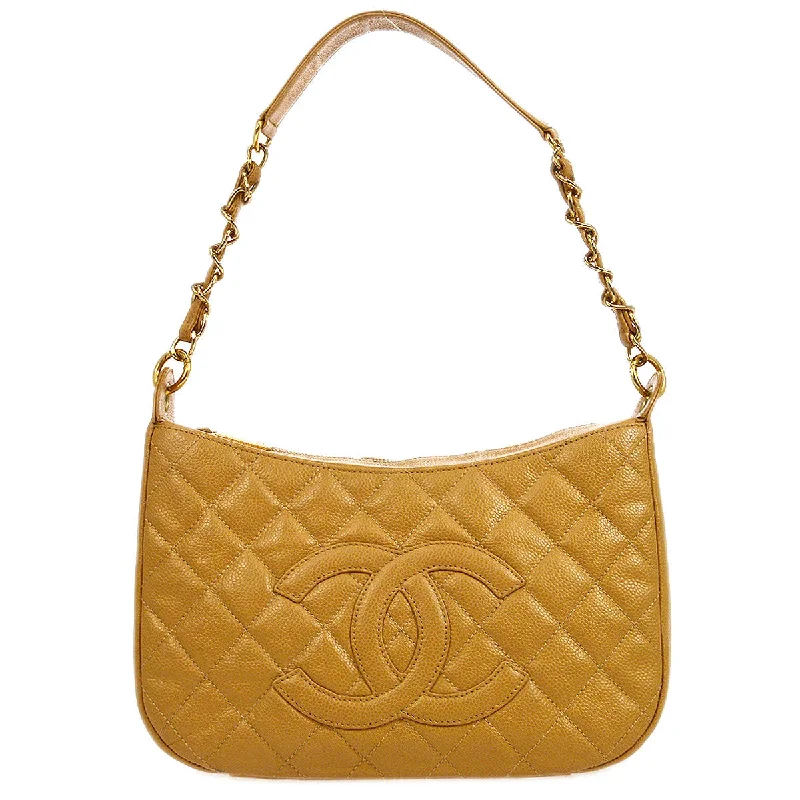 Chanel Vintage Inspired Handbag for Retro LoversCHANEL 2004-2005 Hobo Bag Beige Caviar