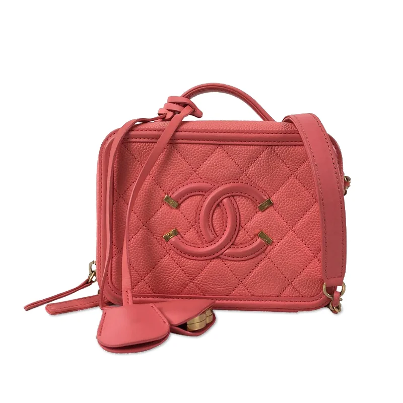 Chanel Chain Strap Handbag for Everyday UseChanel Filigree Vanity Bag Small Pink Caviar