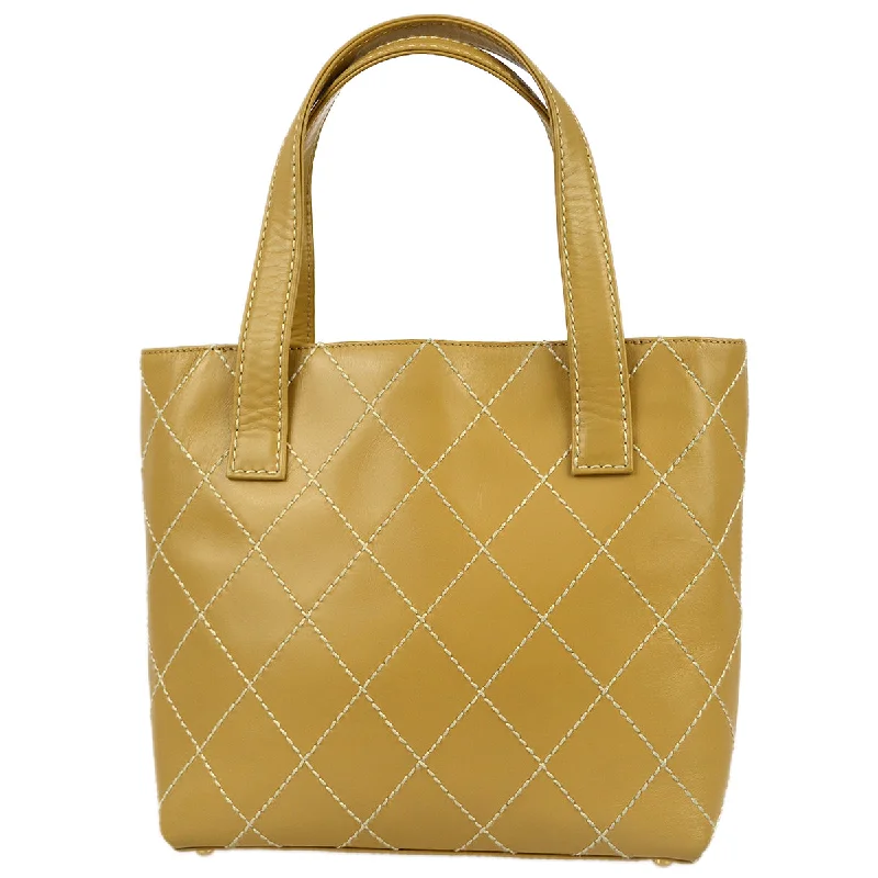 Chanel Vintage Inspired Handbag for Retro LoversChanel 2001-2003 Beige Calfskin Wild Stitch Tote Handbag