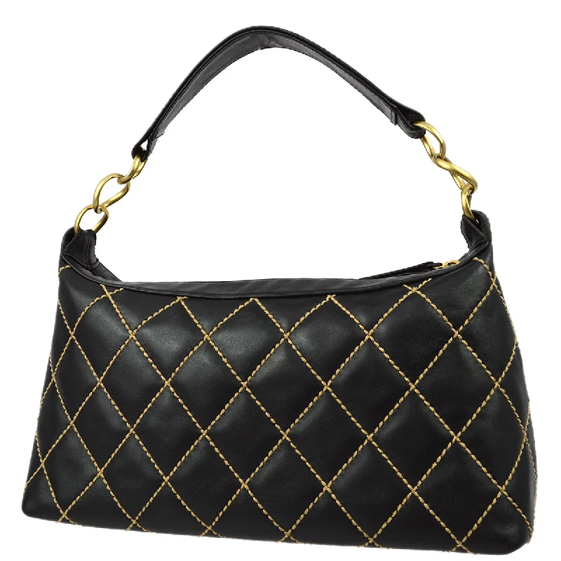 Chanel Vintage Inspired Handbag for Retro LoversChanel 2003-2004 Black Calfskin Wild Stitch Handbag