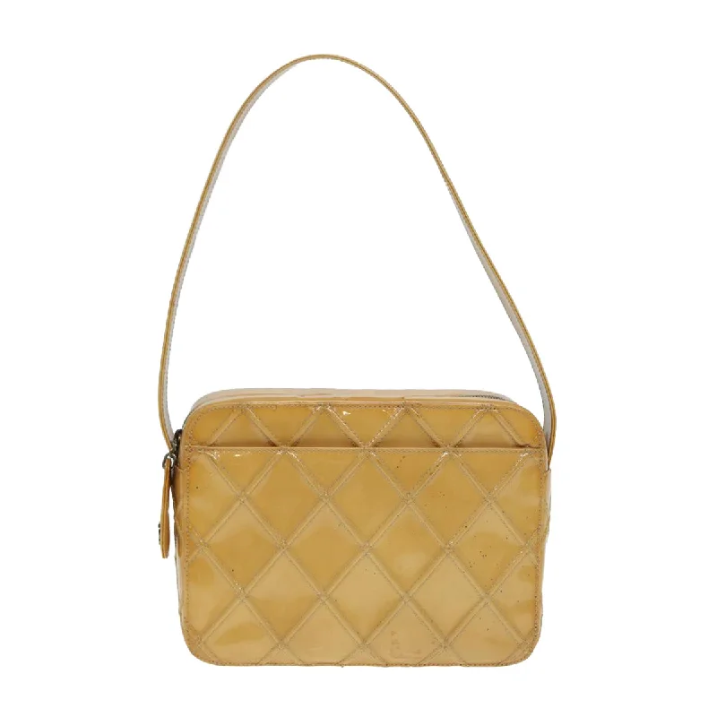 Chanel All - Match Handbag for Versatile StylingCHANEL Bicolore Shoulder Bag Enamel Yellow Silver CC  yb674