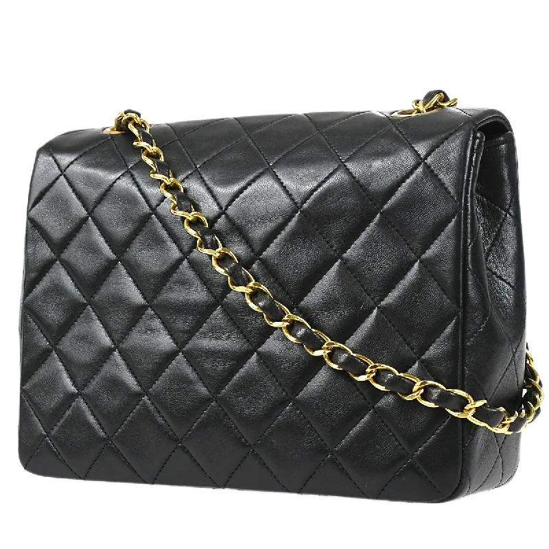 Chanel New Arrival Handbag with Gold HardwareChanel 1991-1994 Black Lambskin Classic Square Flap Bag 20