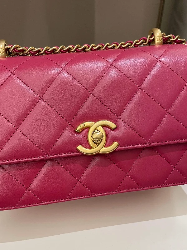 Chanel All - Match Handbag for Versatile StylingChanel Quilted Perfect Fit Chain Rose Fuchsia Calfskin