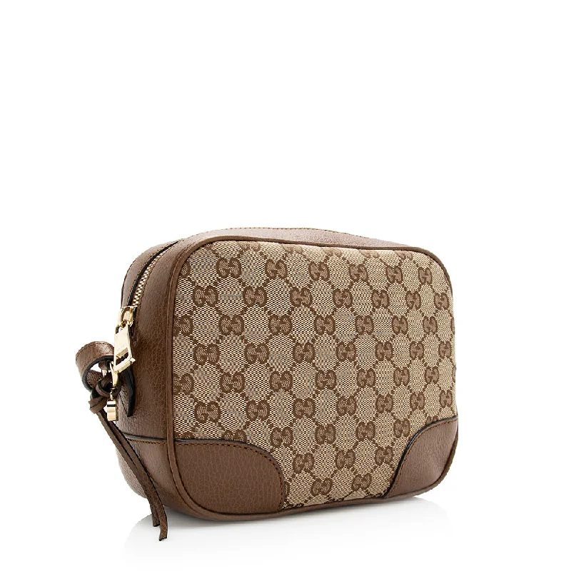 Gucci Marmont bags for women with gold - toned hardwareGucci GG Canvas Original Bree Mini Messenger Bag (SHF-20060)