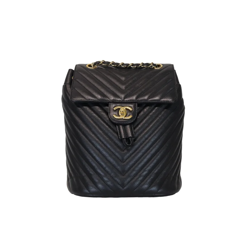 Chanel Black Handbag for Business MeetingsSmall Chevron Urban Spirit Black GHW