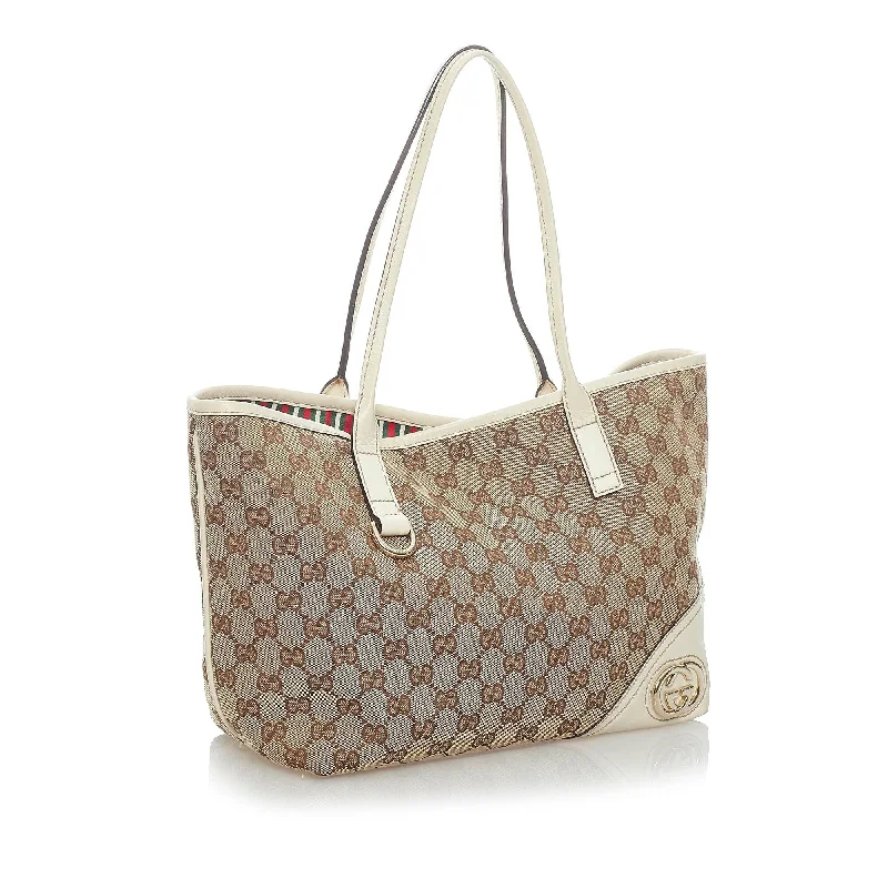 Gucci Marmont bags for women with quilted leather exteriorsGucci GG Canvas New Britt Tote Bag (33501)