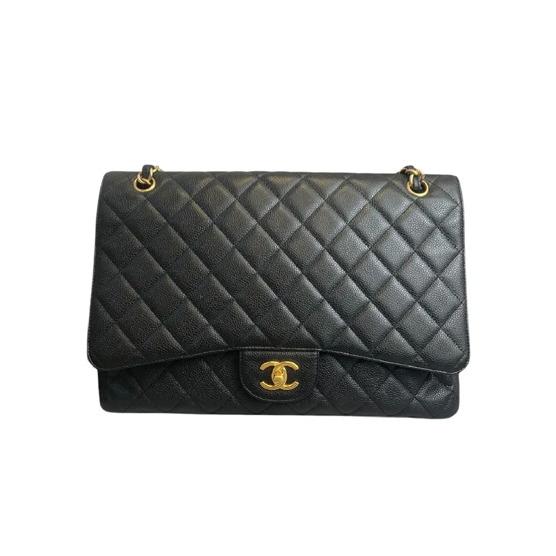 Chanel Limited Edition Handbag for CollectorsSingle Flap Maxi Caviar Black GHW