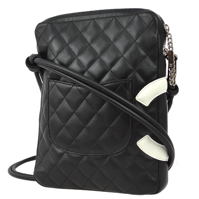 Chanel Quilted Leather Shoulder Bag for FashionistasChanel 2004-2005 Black Calfskin Cambon Ligne Shoulder Bagag