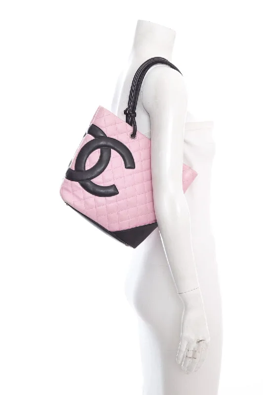 Chanel Luxury Handbag for High - End EventsChanel Vintage Pink and Black Small Linge Cambon Handbag