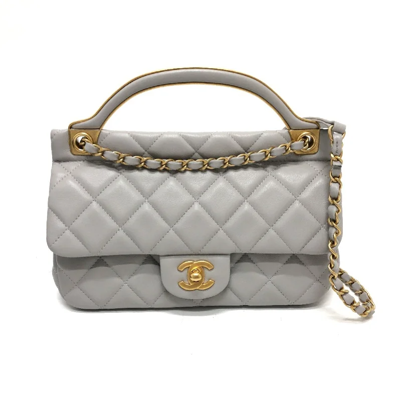 Chanel Limited Edition Handbag for CollectorsChanel 2WAY Crossbody Shoulder Shoulder Bag gray GoldHardware