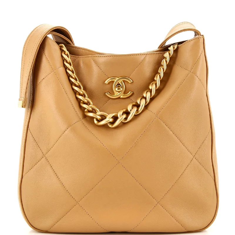 Chanel New Arrival Handbag with Gold HardwareEasy Mood Hobo Quilted Calfskin