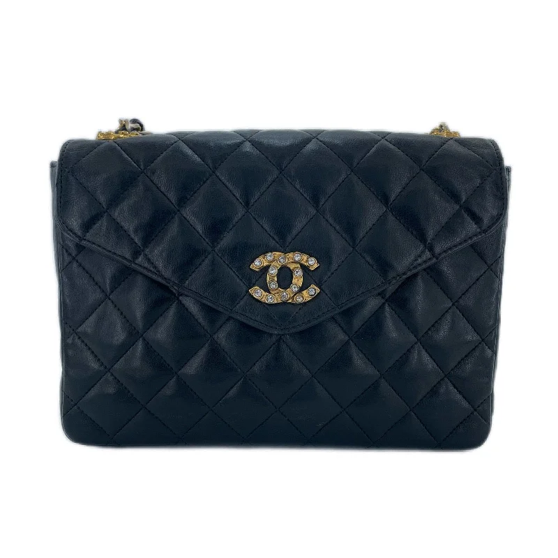 Chanel Limited Edition Handbag for CollectorsChanel Vintage CC Rhinestone Black Lambskin GHW #0