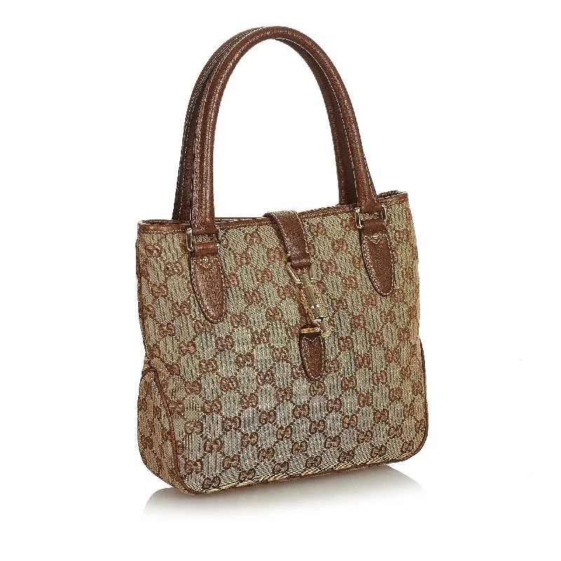 Gucci handbags for women with a back - zip pocketGucci GG Canvas New Jackie Handbag (26352)