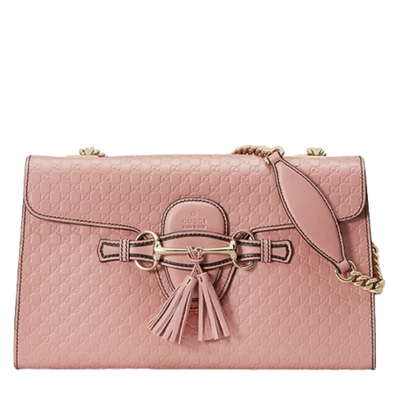 Gucci backpacks for women with a sleek silhouetteMicroguccissima Medium Emily Chain Shoulder Bag Pink