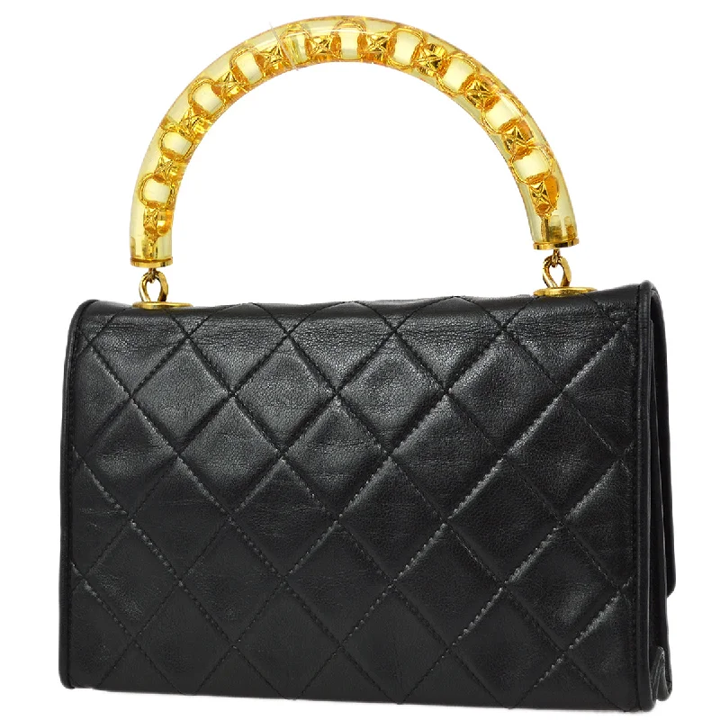 Chanel New Arrival Handbag with Gold HardwareChanel 1989-1991 Black Lambskin Handbag