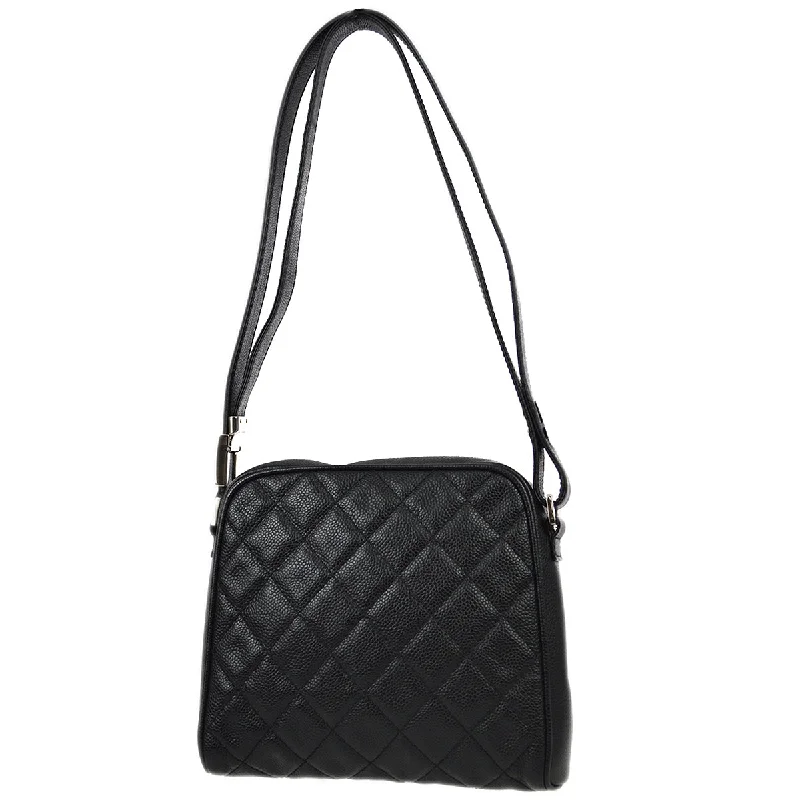 Chanel Lightweight Handbag for Daily ErrandsChanel 1989-1991 Black Caviar Shoulder Bag