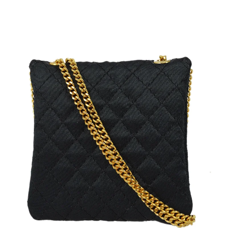 Chanel Quilted Leather Shoulder Bag for FashionistasChanel Black Satin Mini Shoulder Pouch Bag