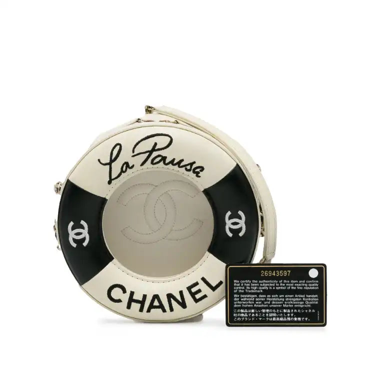 Chanel Handbag with Adjustable Strap for ComfortChanel La Pausa Coco Lifesaver Round Bag Lambskin