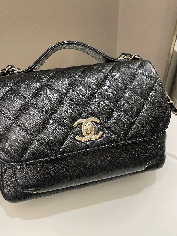 Chanel Luxury Handbag for High - End EventsChanel Business Affinity Flap Black Caviar