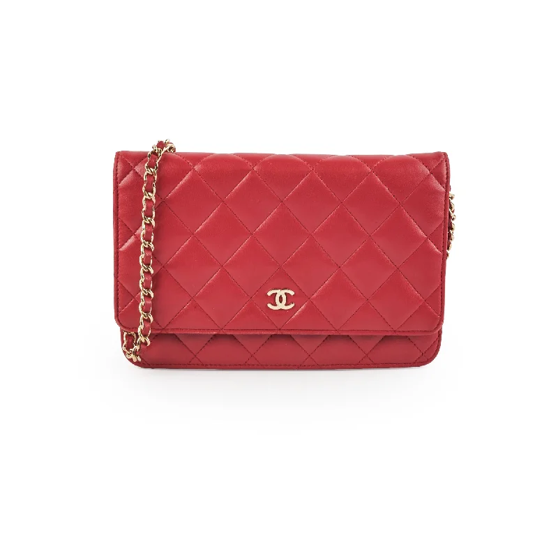 Chanel Medium Tote Bag for Office LadiesChanel Wallet On Chain WOC Lambskin Dark Pink