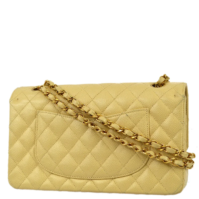 Chanel Small Crossbody Bag for TravelChanel 2004-2005 Beige Caviar Medium Classic Double Flap Bag