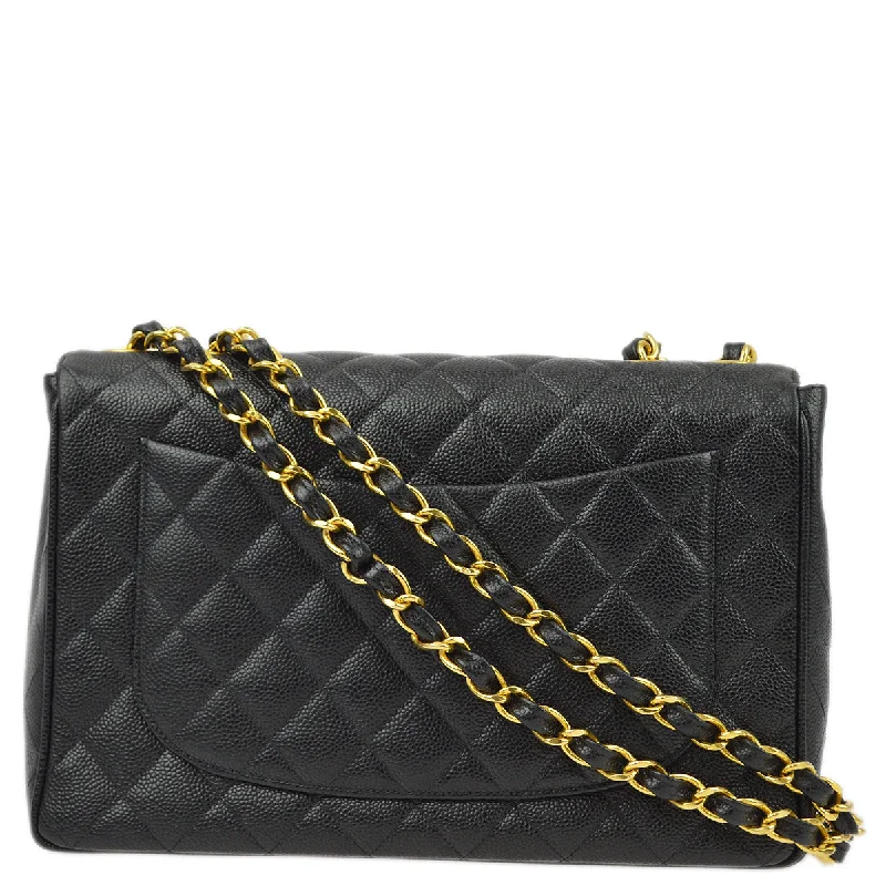 Chanel New Arrival Handbag with Gold HardwareChanel Black Caviar Jumbo Classic Flap Bag