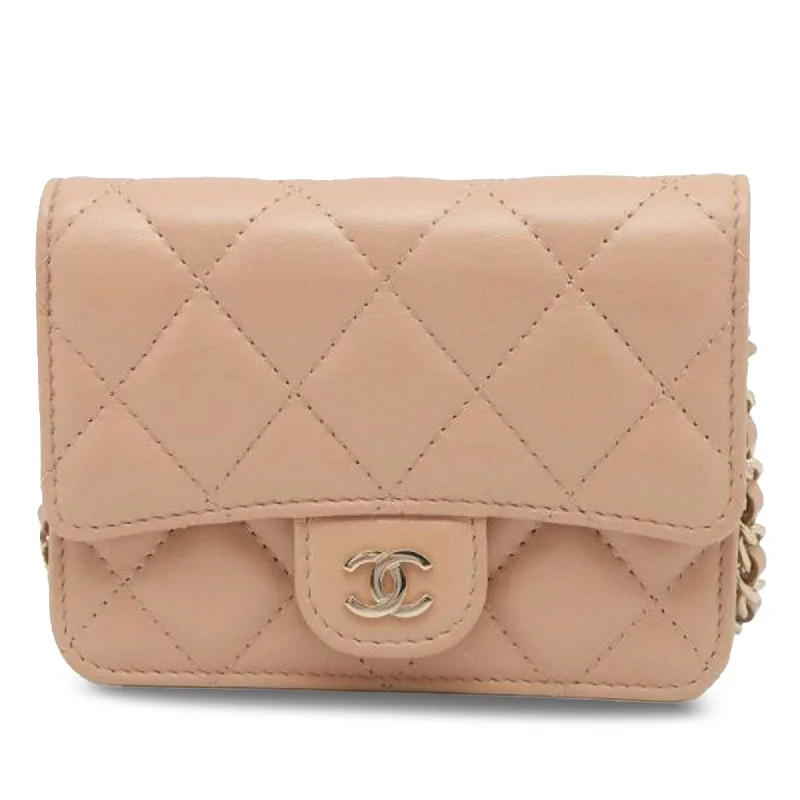 Chanel All - Match Handbag for Versatile StylingChanel Clutch with Chain Lambskin Brown Gold