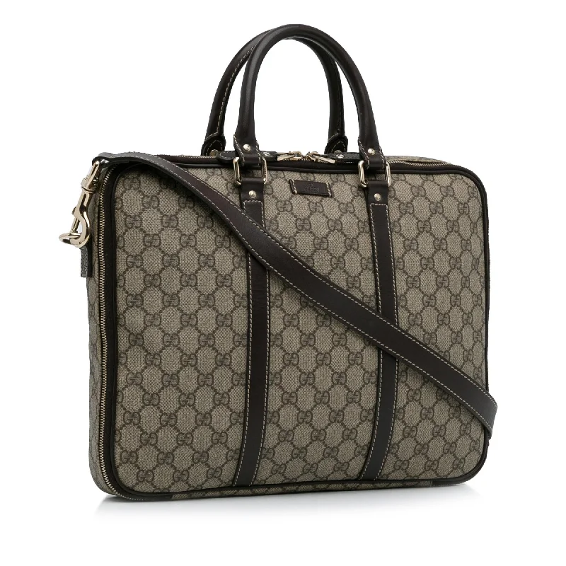 Gucci tote bags for women with a double - handle designGucci GG Supreme Business Bag (kI4nzT)