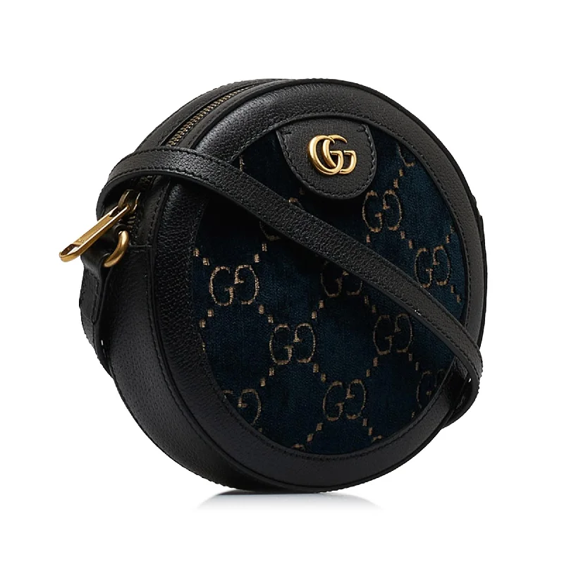 Women Gucci bags with a detachable mobile phone holderGucci GG Marmont Round Velvet Crossbody Bag (dhtY0e)