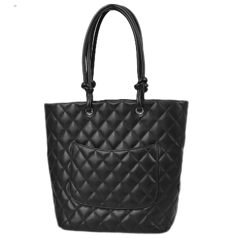 Chanel Luxury Handbag for High - End EventsChanel 2008-2009 Black Calfskin Cambon Ligne Tote Handbag