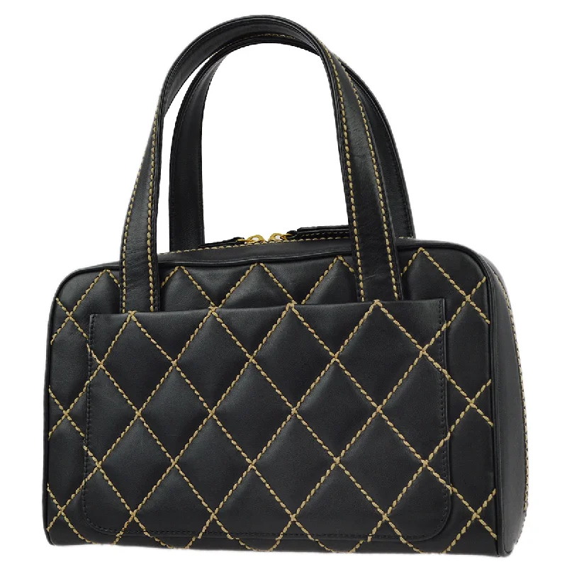 Chanel Black Handbag for Business MeetingsChanel 2004-2005 Calfskin Wild Stitch Handbag