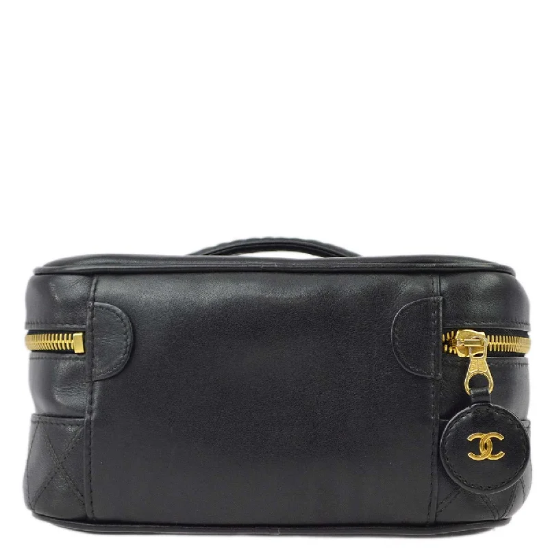 Chanel Vintage Inspired Handbag for Retro LoversChanel Black Lambskin Bicolore Vanity Handbag