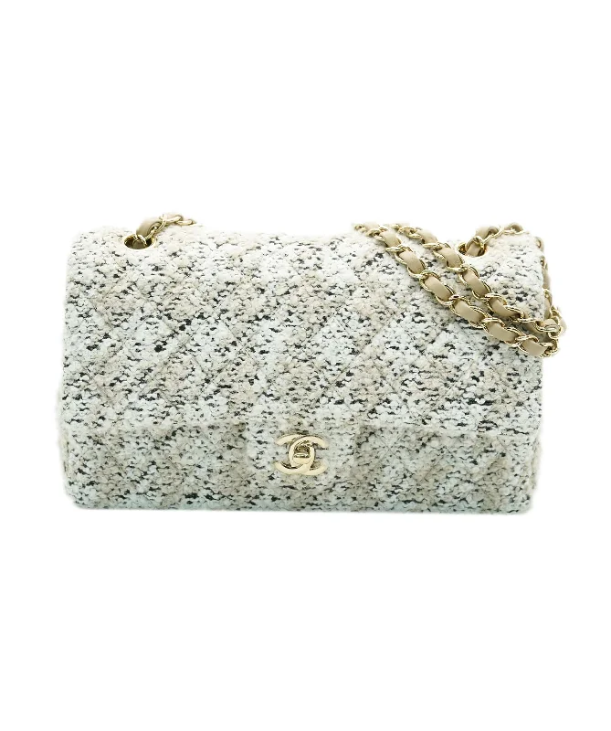 Chanel Luxury Handbag for High - End EventsCHANEL MATELASSE CHAIN SHOULDER BAG TWEED BEIGE 90248365 DBXS0666