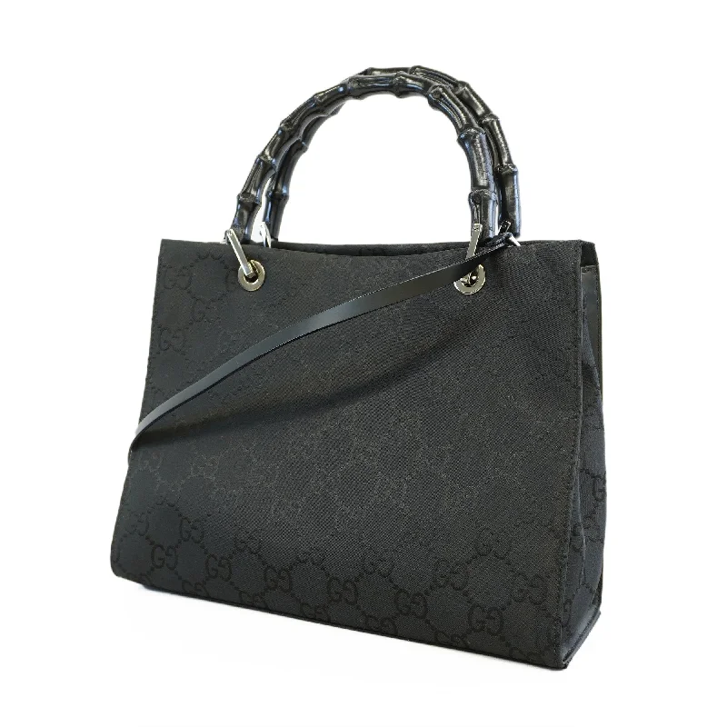 Gucci handbags for women with a beaded trimGucci Bamboo 2WAY Bag 002 1016 Women's Nylon Black