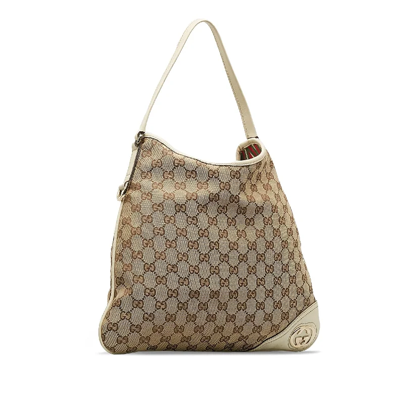 Gucci backpacks for women with a sleek silhouetteGucci GG Canvas New Britt Hobo (SMOcBX)