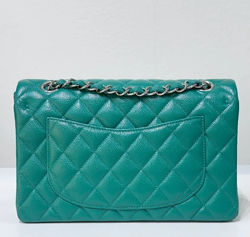 Chanel Colorful Handbag for Spring OutfitsCHANEL 20B Green Classic Small Double Flap Bag