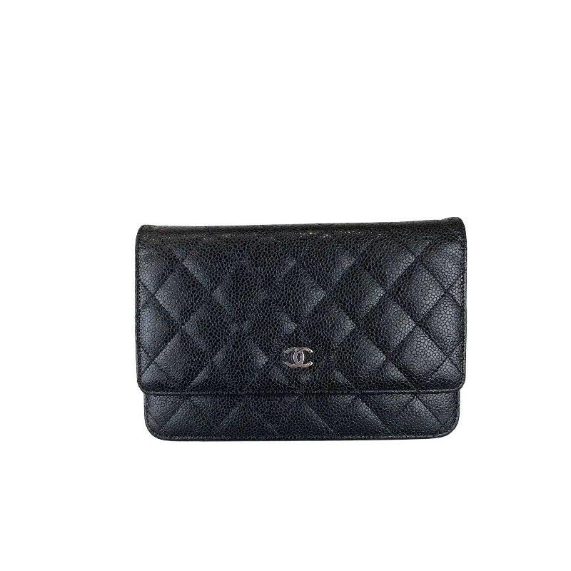 Chanel Classic Flap Bag for Evening PartyWOC Wallet on Chain Caviar Black SHW