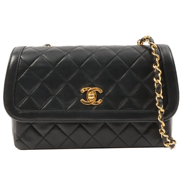 Chanel Classic Flap Bag for Evening PartyChanel Around 1990 Made Design Flap Turn-Lock Chain Bag With Pouch Black