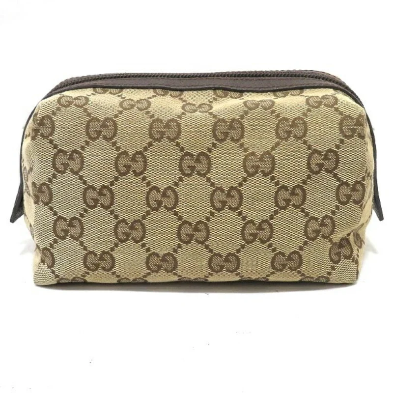 Women Gucci Sylvie bags featuring the signature web stripeGucci GG Canvas 29595 Cosmetic Pouch Brand Accessory Ladies