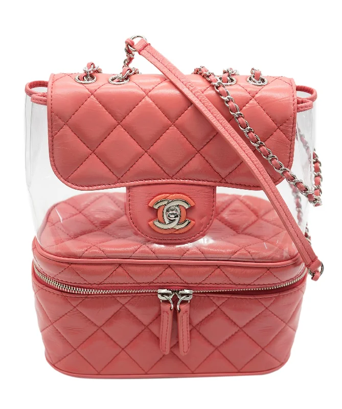 Chanel Classic Flap Bag for Evening PartyChanel pink/pvc bag AVC1229