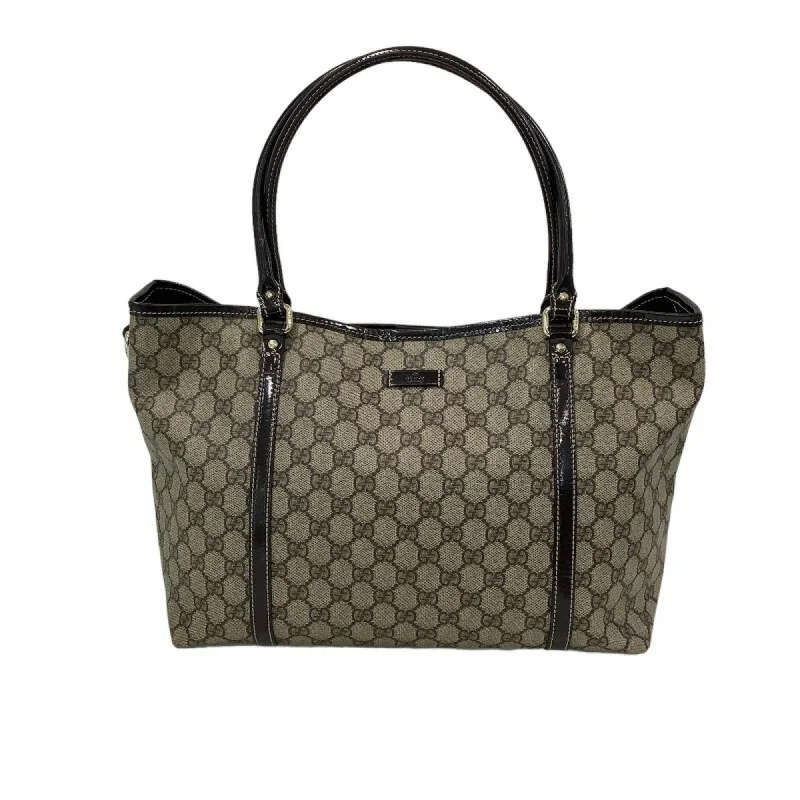 Women Gucci Sylvie bags with a monogram - embossed leatherGucci (Gucci) GG Pattern Tote Bag PVC Coated Canvas Brown Enamel 197953.213048 Women's