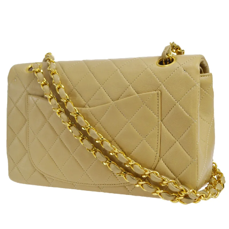 Chanel Luxury Handbag for High - End EventsCHANEL 1989-1991 Classic Double Flap Small Beige Lambskin 56601